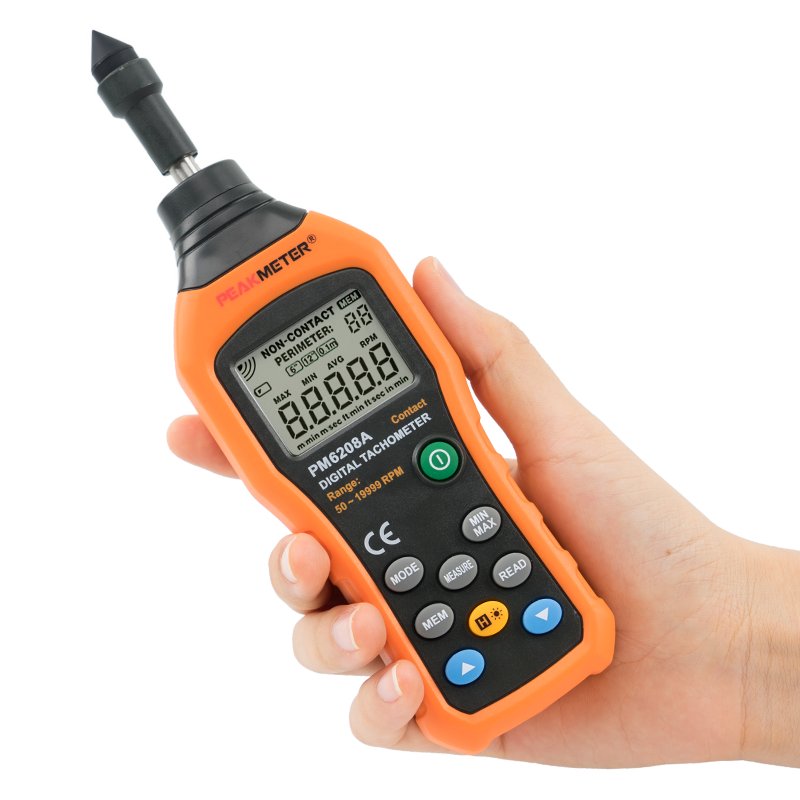 Tachymètre numérique de contact Peakmeter PM6208A